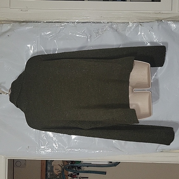 Calvin Klein Jeans Turtleneck Sweater Ribbed Knit Long Sleeve Olive - Picture 6 of 8